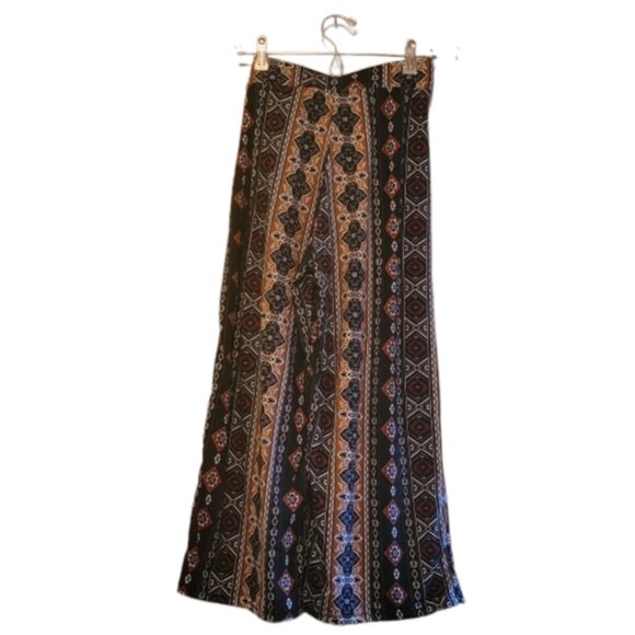 Multi-Coloured Magazine Women's Tied Waist Coulette Pants - Picture 2 of 4